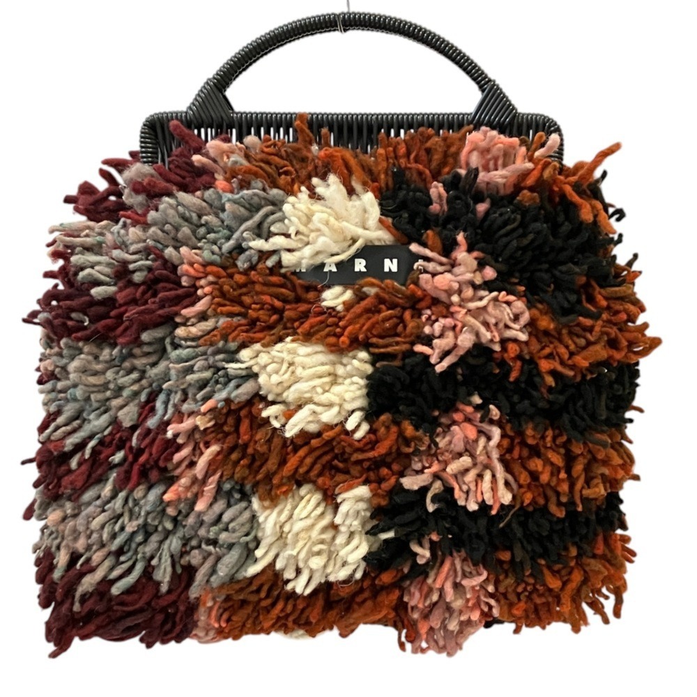 MARNI Wooly Crochet Handbag, Multicolor, Women's